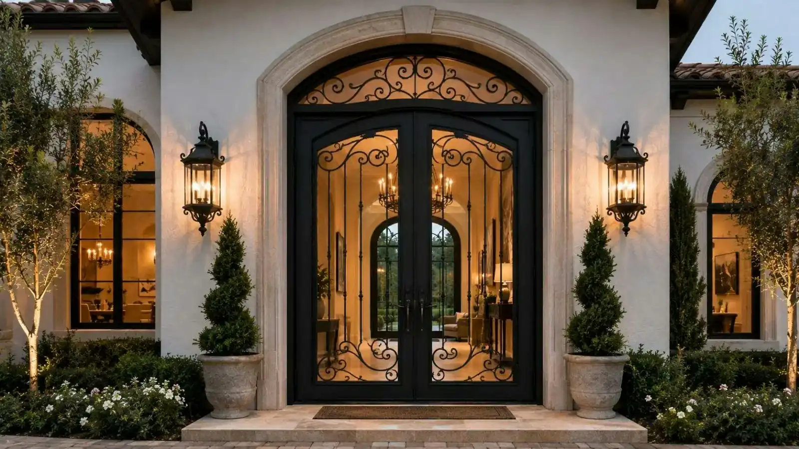 Single iron entry doors
