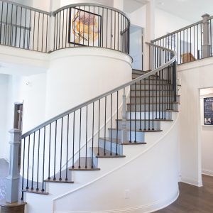 stair railing installation in Dallas